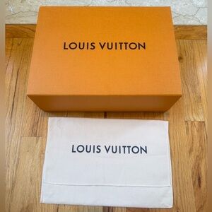 Louis Vuitton empty storage box and dust bag - box dimensions 14x10x5”